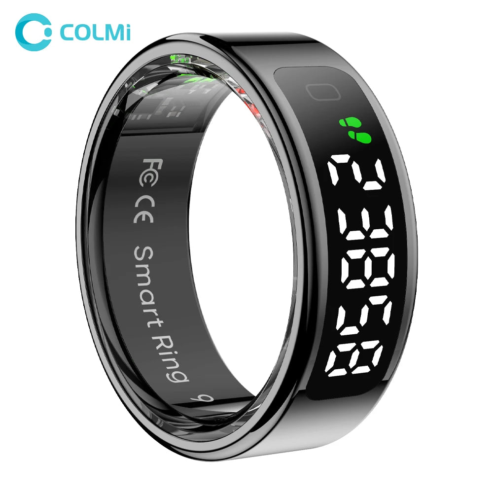 COLMI R12 Smart Ring with Display Screen and Touch, Wireless Charging, Health Manager, 5 ATM Waterproof For Men Women