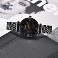 ONLYOU High-end Brand Women's Watch,stylish Solid Stainless Steel Strap,black Quartz Watch for Women,comes with A Free Watch Box