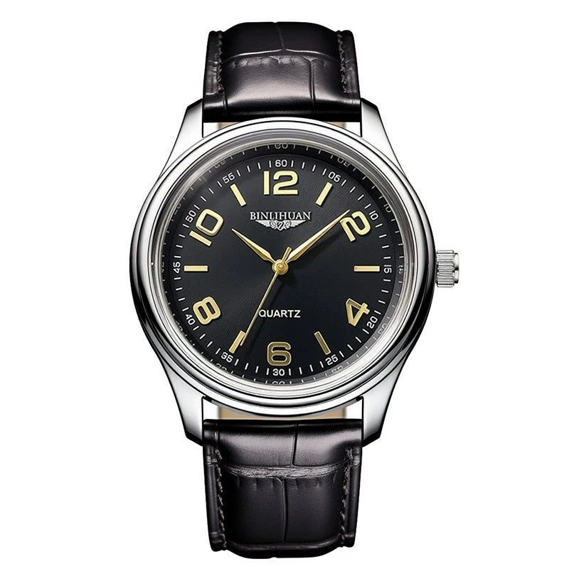 New Fashion Luxury Man Leather Business Watch Men Higt Quality Quartz Watches Students Hot Sport Wristwatches Gifts Reloj Hombre