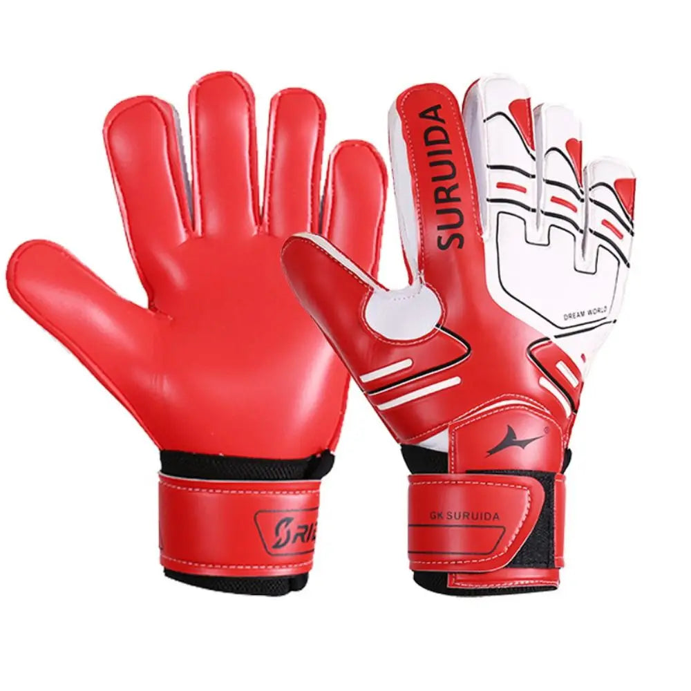 Goalkeeper Gloves Thickened Latex Football Goalie Gloves Adjustable Size 5-10