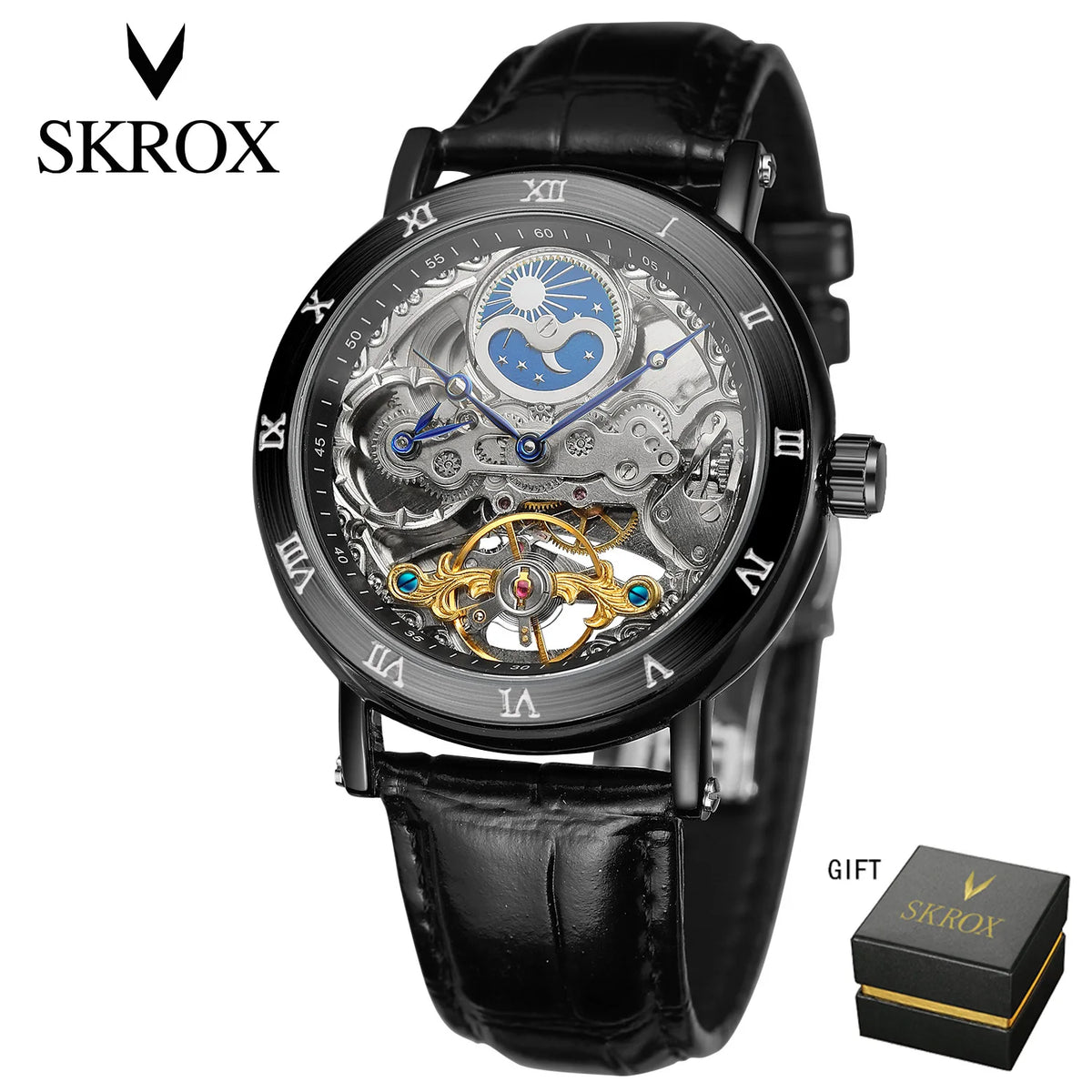 SKROX GMT Dual time-zones Automatic Waterproof Men's watches