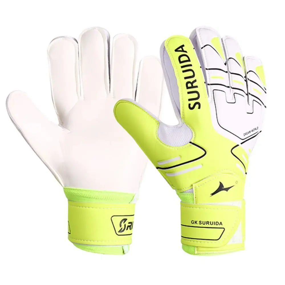 Goalkeeper Gloves Thickened Latex Football Goalie Gloves Adjustable Size 5-10