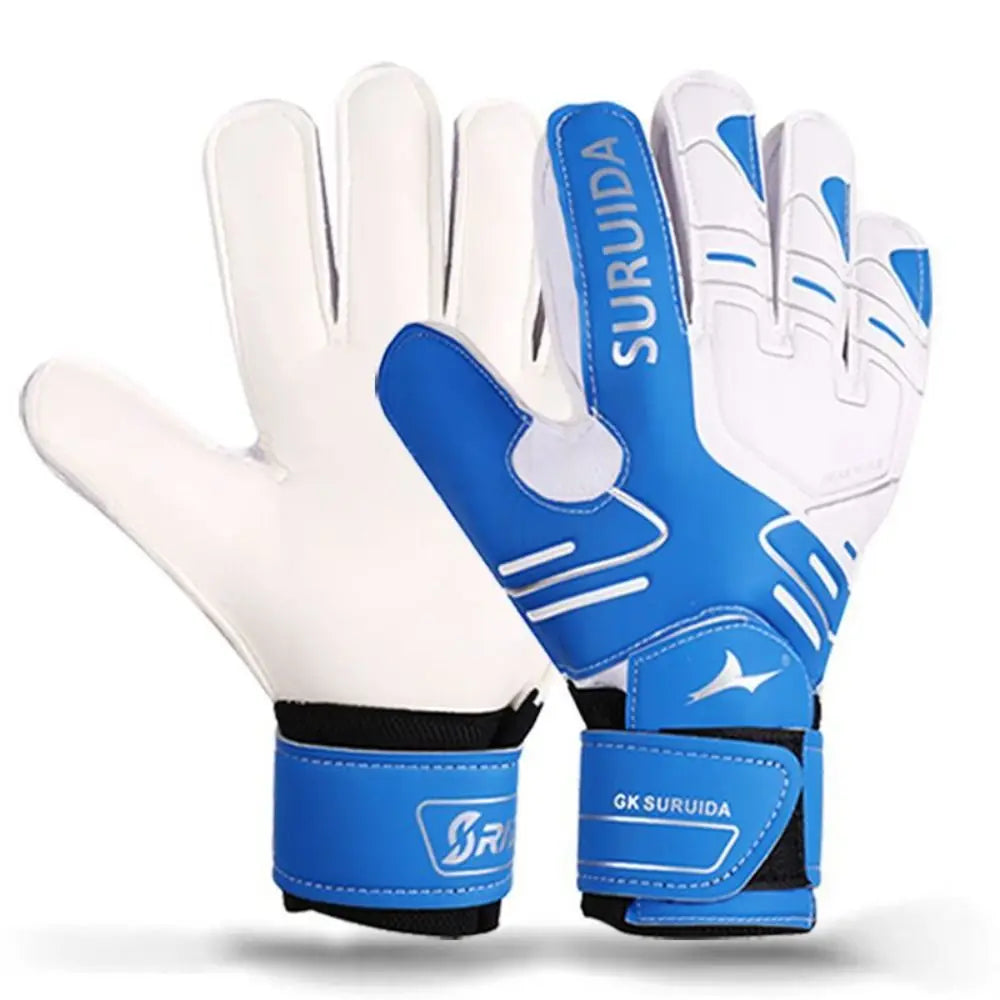 Goalkeeper Gloves Thickened Latex Football Goalie Gloves Adjustable Size 5-10