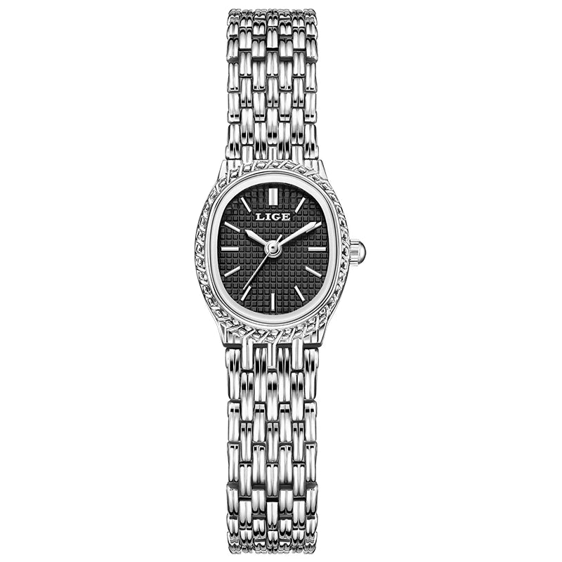LIGE Elegant Watches for Woman Small Dial Fashion Luxury Simple Waterproof Quartz Women's Wristwatch Classic Clock Montre Femme