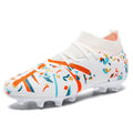 Men's High Ankle Football Boots Turf Soccer Cleats Breathable Non-slip Training Match Sneakers Outdoor Sports TF Soccer Shoes