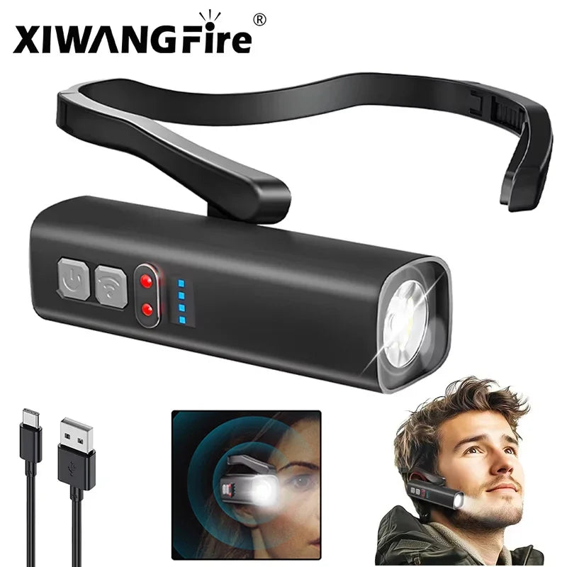 Lampe Frontale LED 1000 Lumens – Détecteur de Mouvement & 3 Modes d’Éclairage