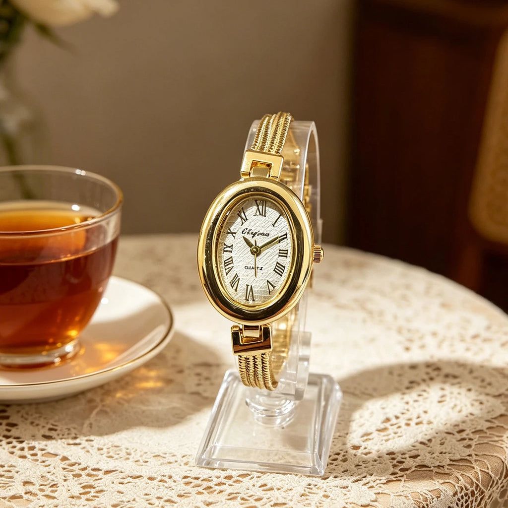 ⌚ Montre Femme à Cadran Ovale – Élégance et Style au Quotidien