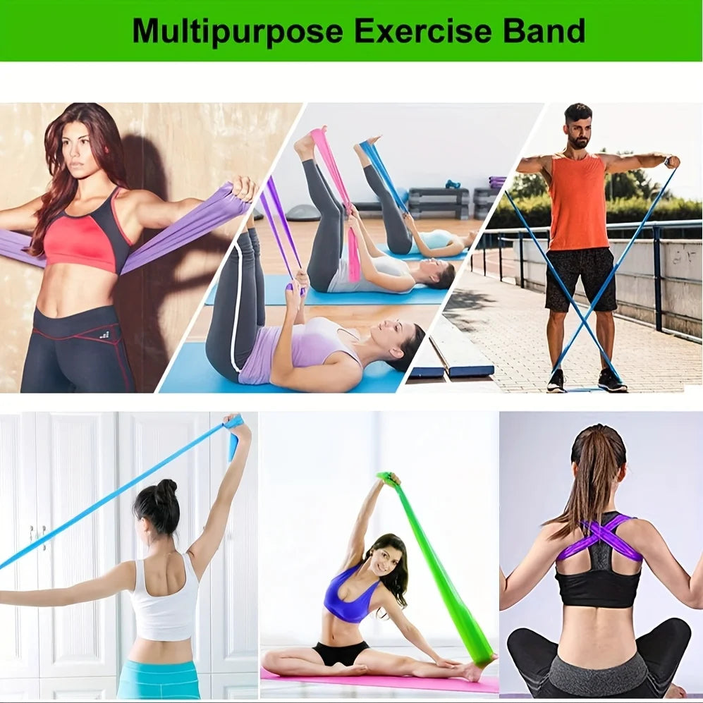 🧘‍♀️ Bandes de Résistance Élastiques – Yoga, Pilates, Fitness & Musculation