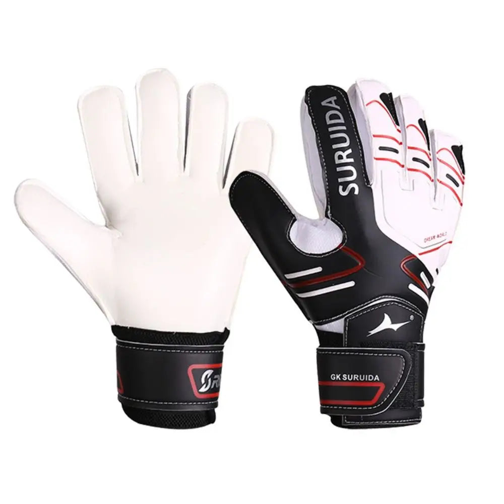 Goalkeeper Gloves Thickened Latex Football Goalie Gloves Adjustable Size 5-10