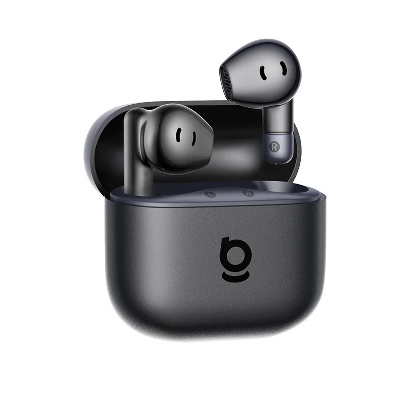 Baseus Bass BS2 Lite – Écouteurs Sans Fil Bluetooth 6.0 Semi Intra-Auriculaires avec AI ENC, SuperBass, 40 h d'Autonomie et IP55