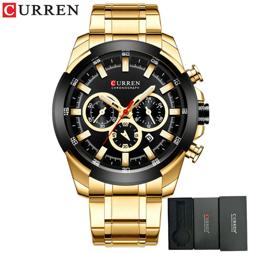 CURREN Quartz Watch for Men Top Brand Luxury Fashion Business Watches Steel Waterproof Man Sport Wristwatch Relogio Masculino