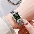 Montre Élégante Dorée pour Femme – Design Carré Chic & Bracelet en Acier Inoxydable