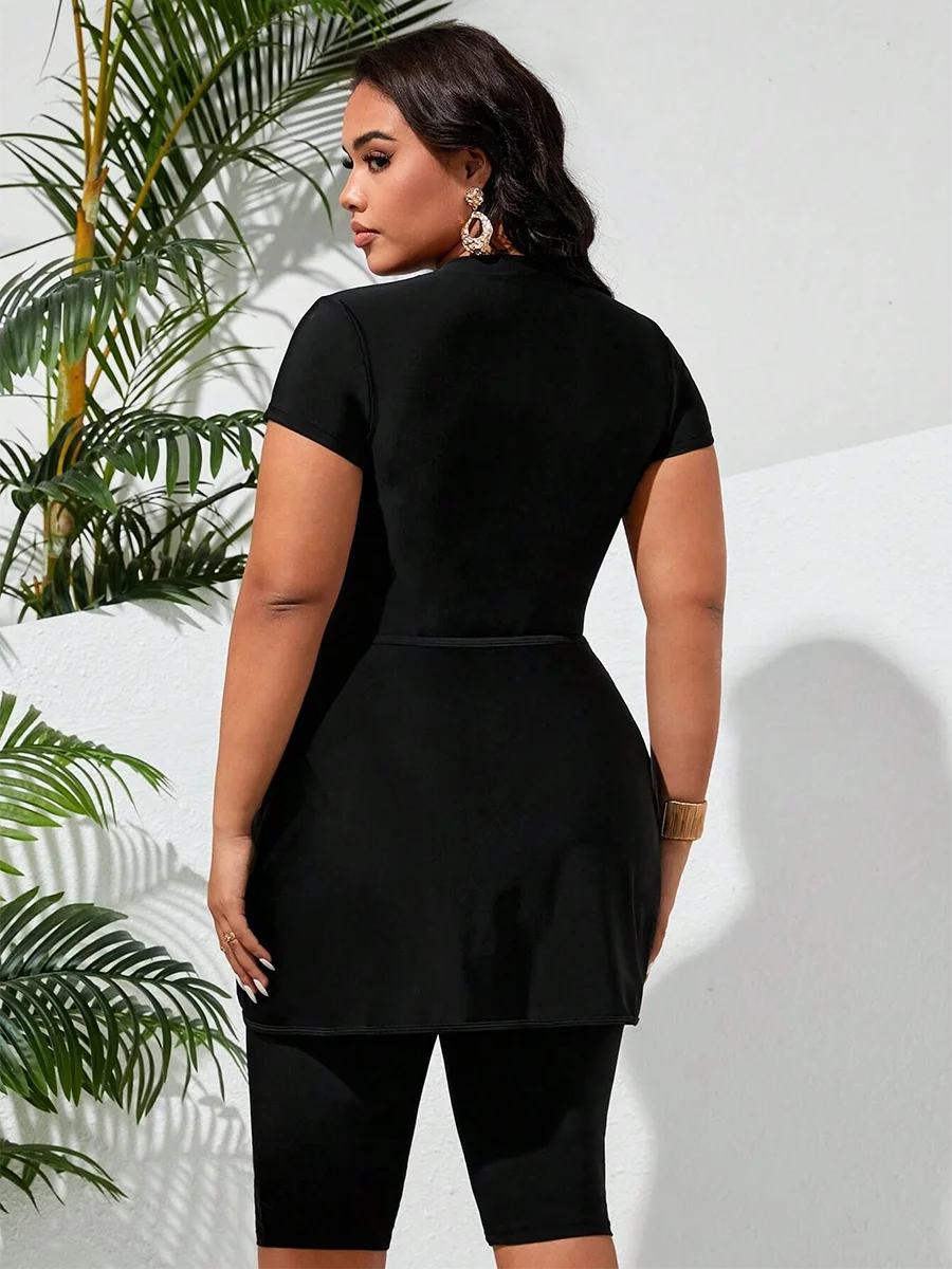 3PCS Modest Burkini Femmes Muslim Swim Suit Swimwear Short Sleeves Islamic Women Swimsuit