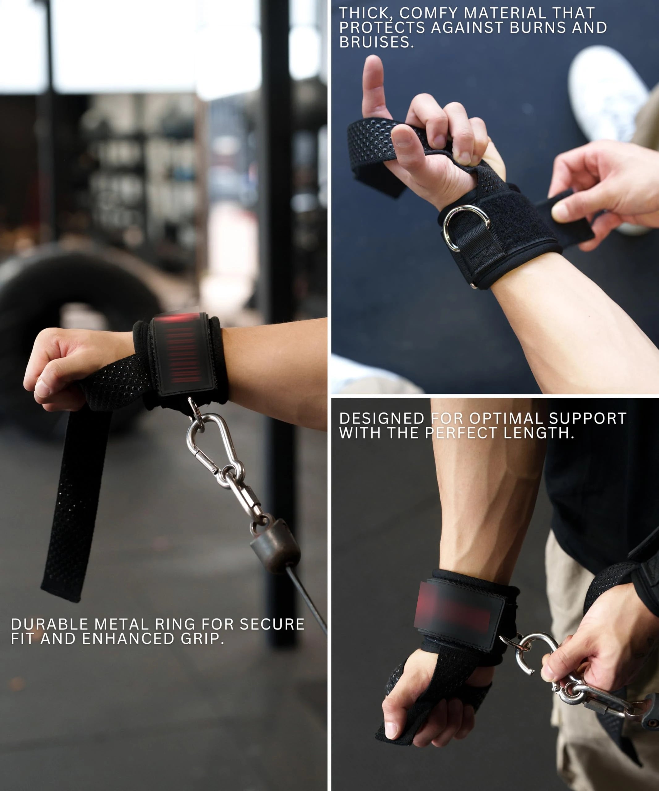 💪 Kit Fitness 3-en-1 – Ceinture de Soutien, Sangle de Cheville et Bandeau de Poignet