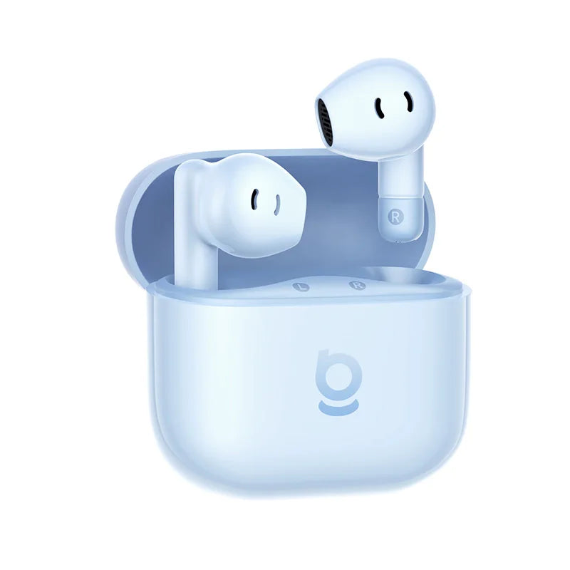 Baseus Bass BS2 Lite – Écouteurs Sans Fil Bluetooth 6.0 Semi Intra-Auriculaires avec AI ENC, SuperBass, 40 h d'Autonomie et IP55