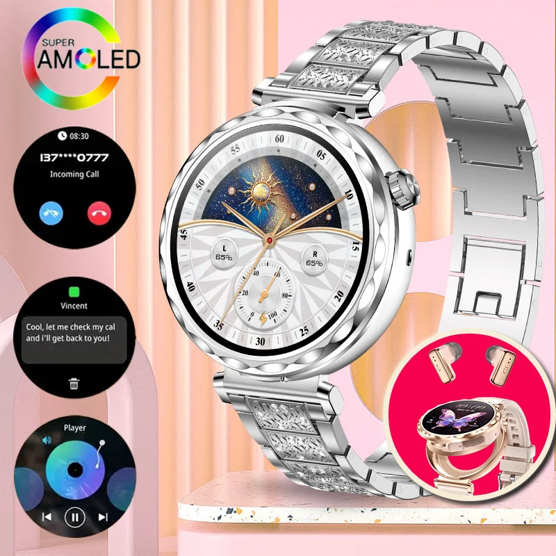 Montre Connectée Intelligente pour Homme & Femme – Écran HD 1,43"