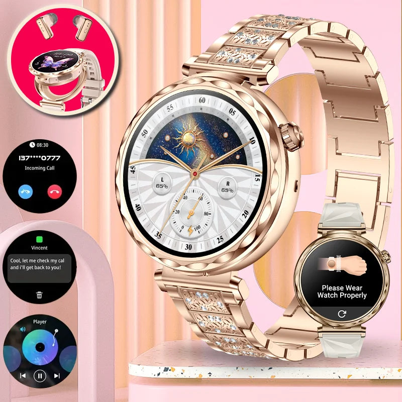 Montre Connectée Intelligente pour Homme & Femme – Écran HD 1,43", Appels Bluetooth & Fitness