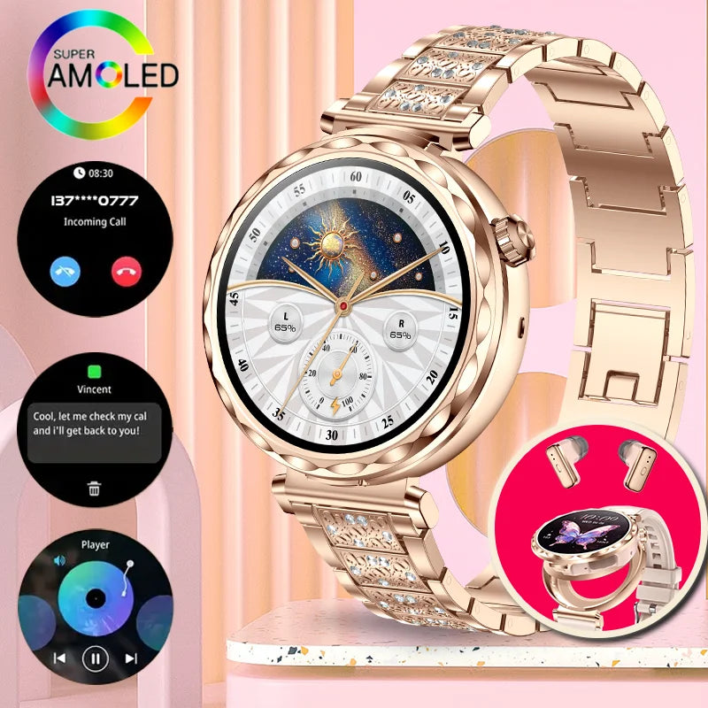 Montre Connectée Intelligente pour Homme & Femme – Écran HD 1,43"